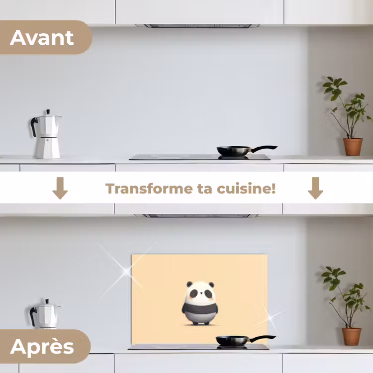 Fond de hotte - Panda - Beige - Minimaliste — 7