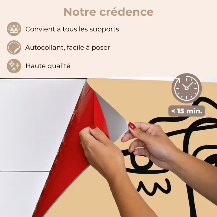 Fond de hotte - Profils superposés - Marron clair - Noir — 4
