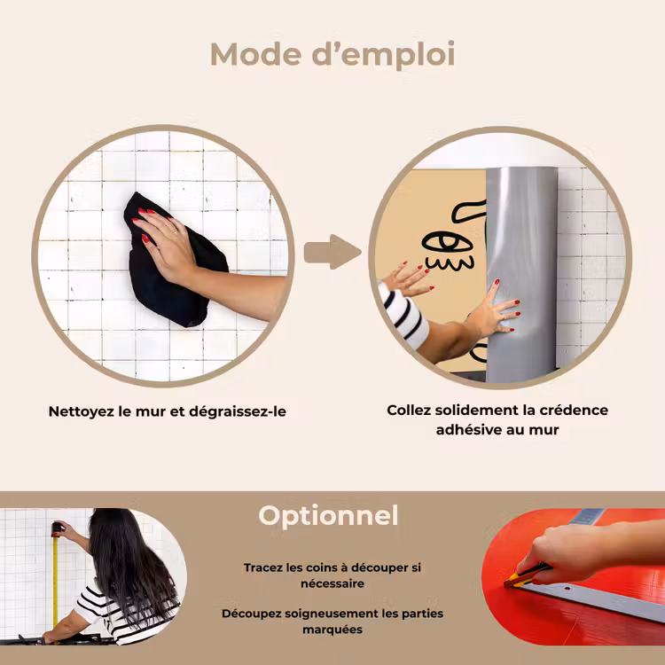 Fond de hotte - Profils superposés - Marron clair - Noir — 6