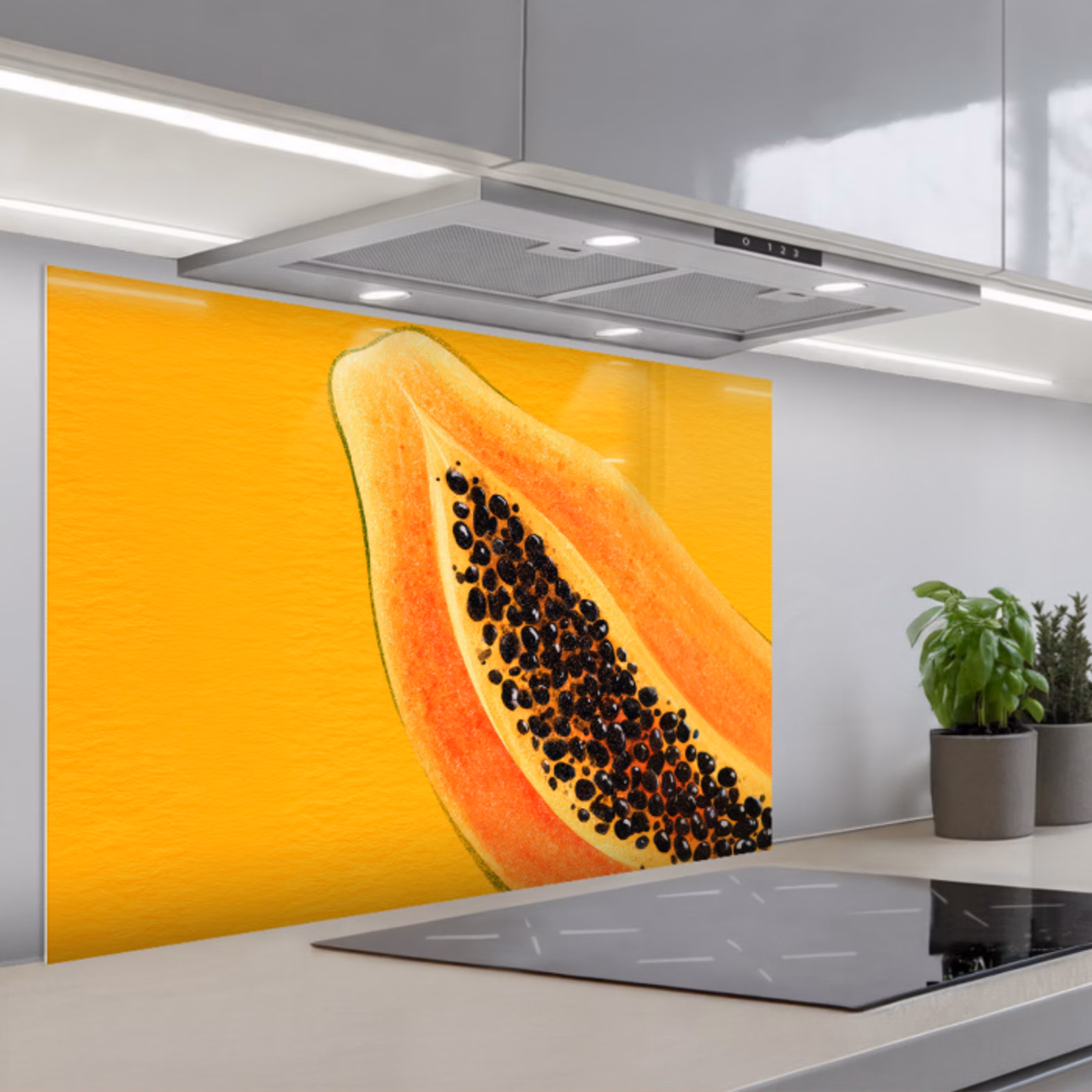Fond de hotte - Papaye - Orange - Topique — 1