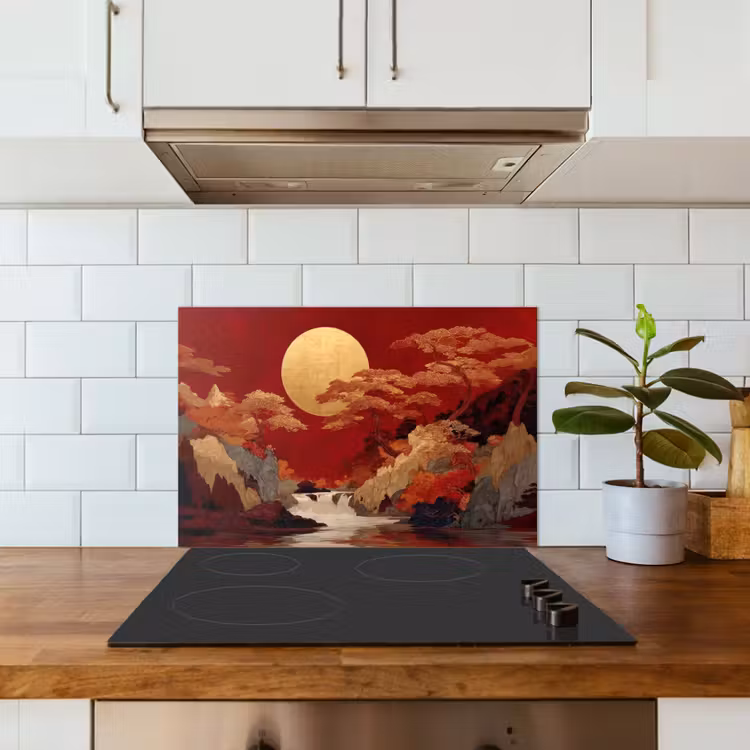 Fond de hotte - Pleine lune - Paysage - Cascade — 3