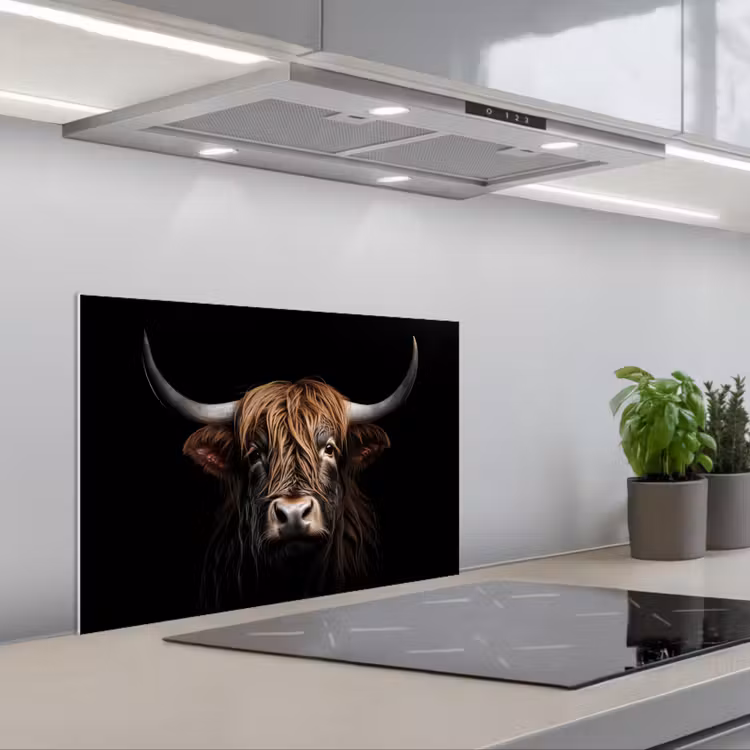 Fond de hotte - Highlander écossais - Portrait - Noir - Animal — 1