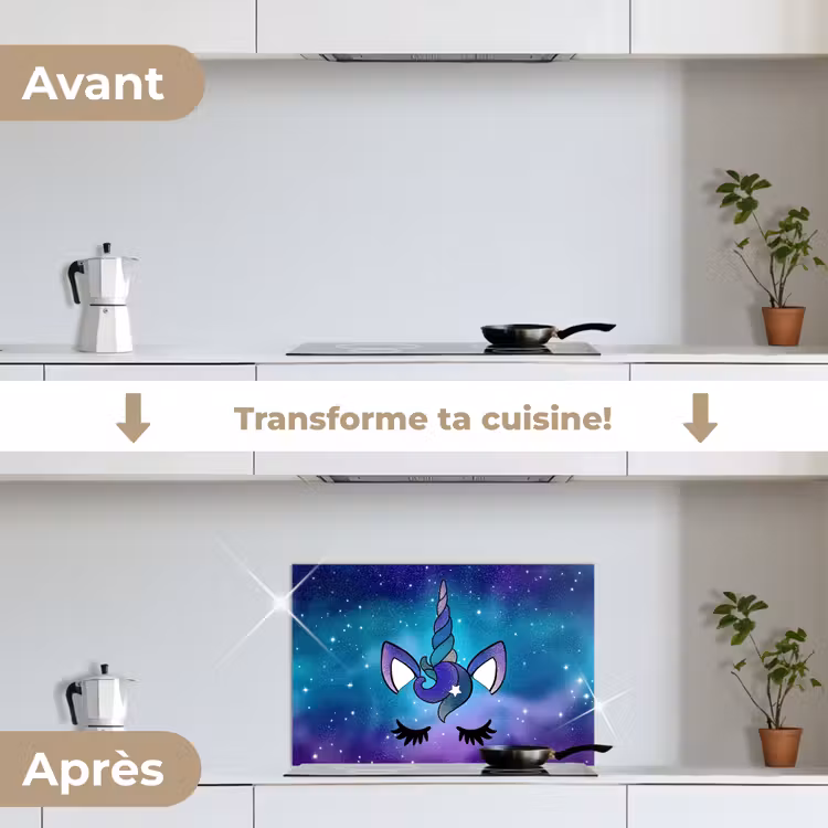 Fond de hotte - Licorne - Ciel étoilé - Bleu — 7