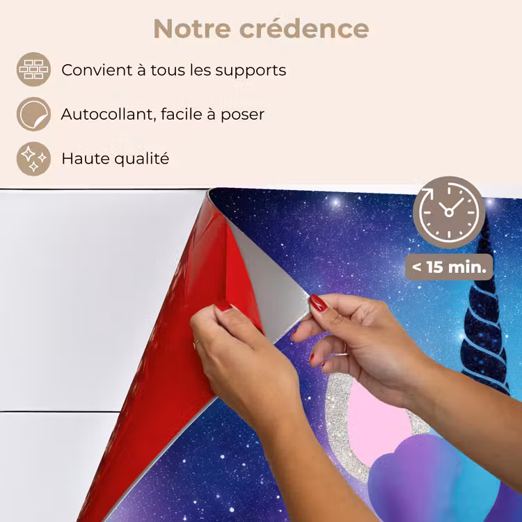 Fond de hotte - Licorne - Étoiles - Bleu — 4