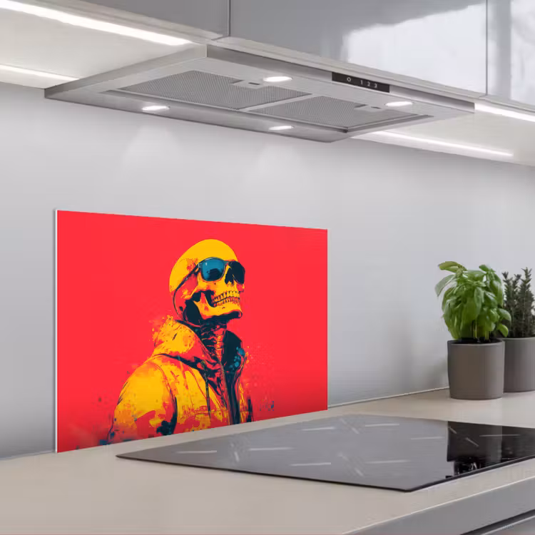 Fond de hotte - Lunettes de soleil - Skull - Veste - Rouge — 1