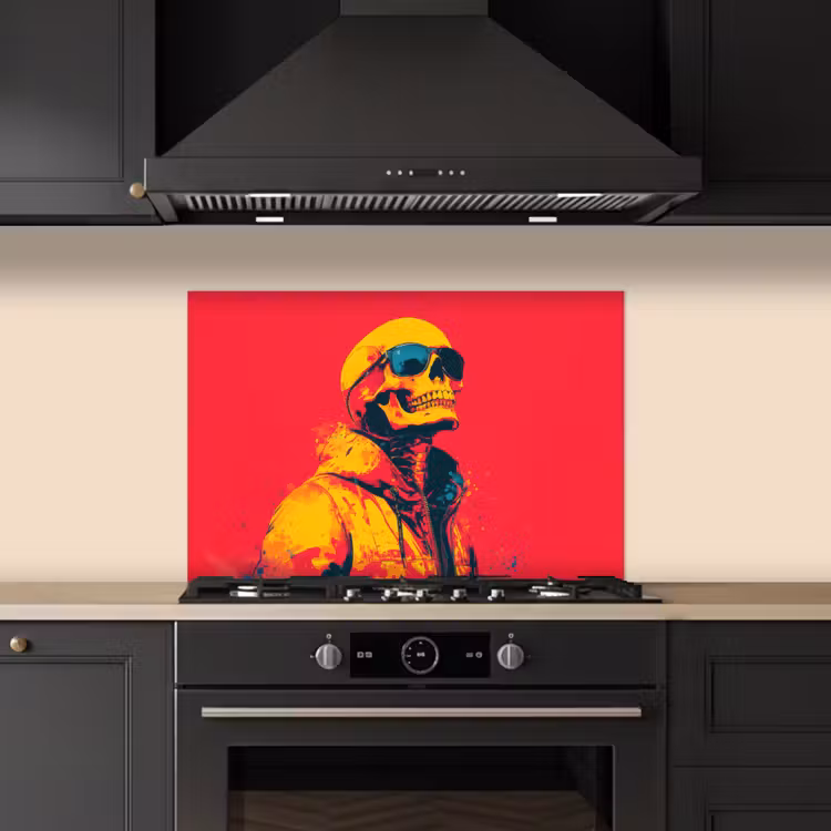 Fond de hotte - Lunettes de soleil - Skull - Veste - Rouge — 5