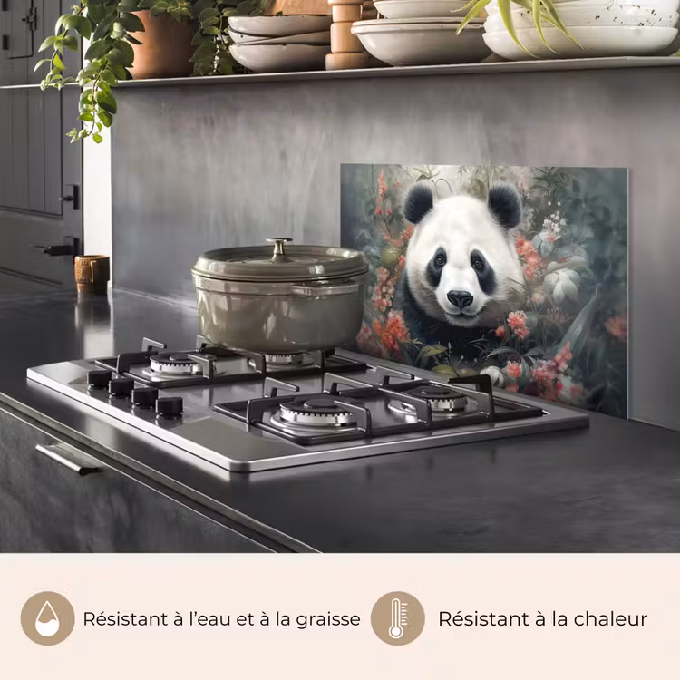 Fond de hotte - Panda - Vie sauvage - Fleurs - Nature — 2