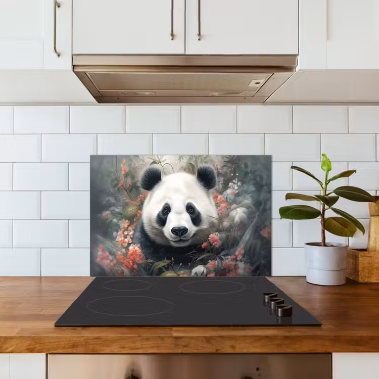 Fond de hotte - Panda - Vie sauvage - Fleurs - Nature — 3