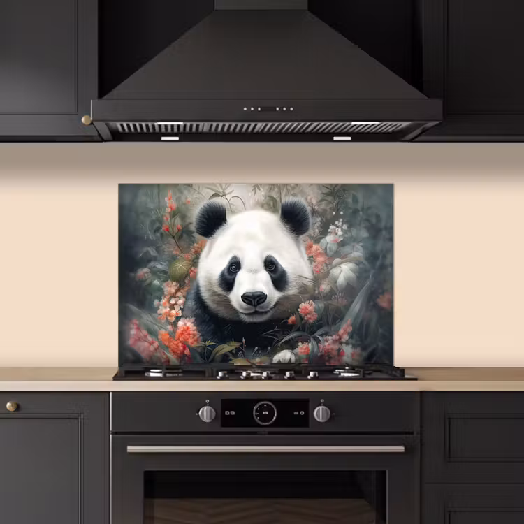 Fond de hotte - Panda - Vie sauvage - Fleurs - Nature — 5