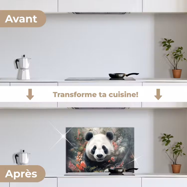Fond de hotte - Panda - Vie sauvage - Fleurs - Nature — 7