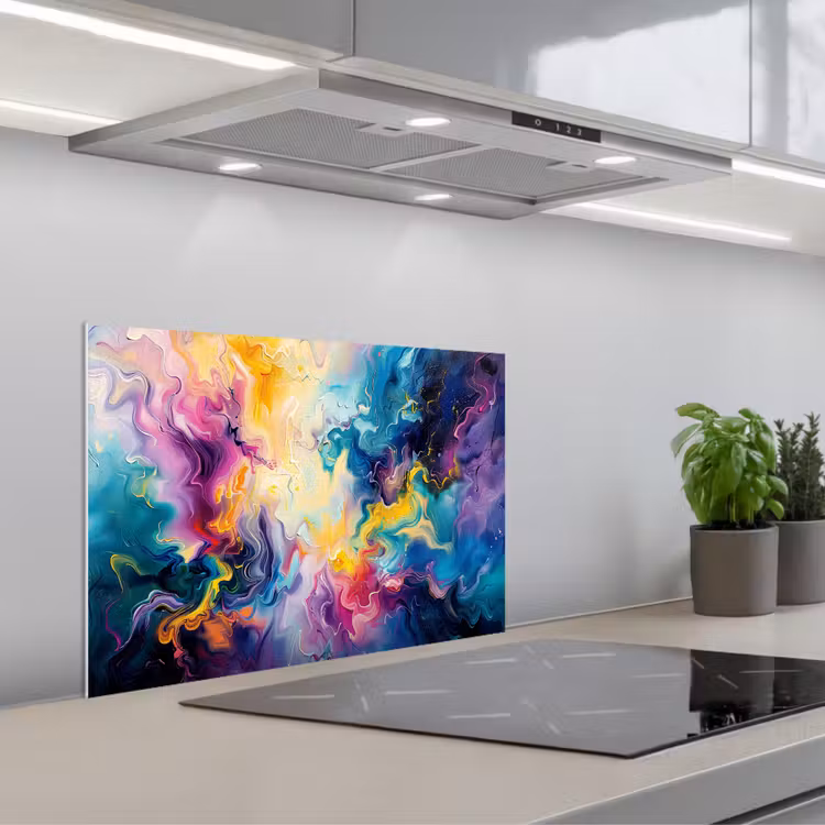 Fond de hotte - Peinture - colorée - noire - couleurs — 1