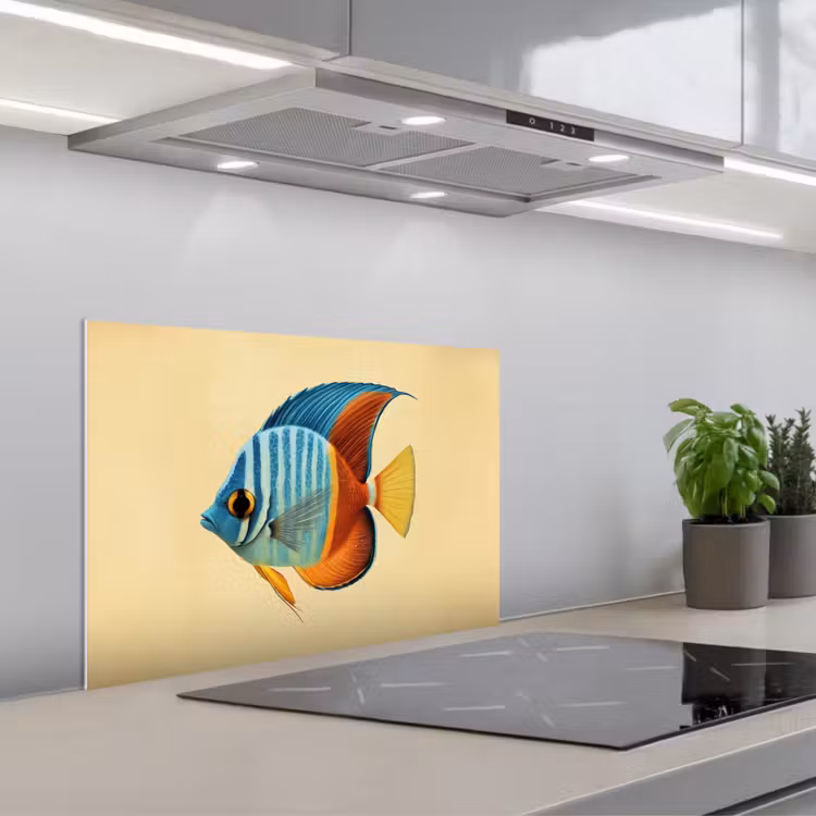 Fond de hotte - Poisson - Nageoires - Bleu - Yeux — 1