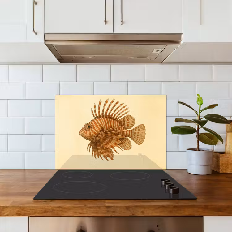 Fond de hotte - Rayures - Poisson - Rond - Épines — 3