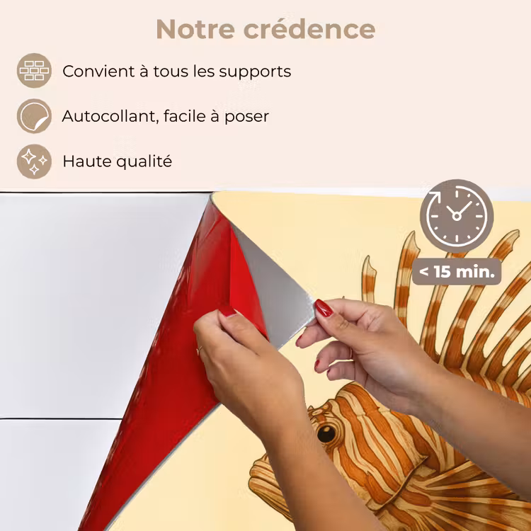 Fond de hotte - Rayures - Poisson - Rond - Épines — 4