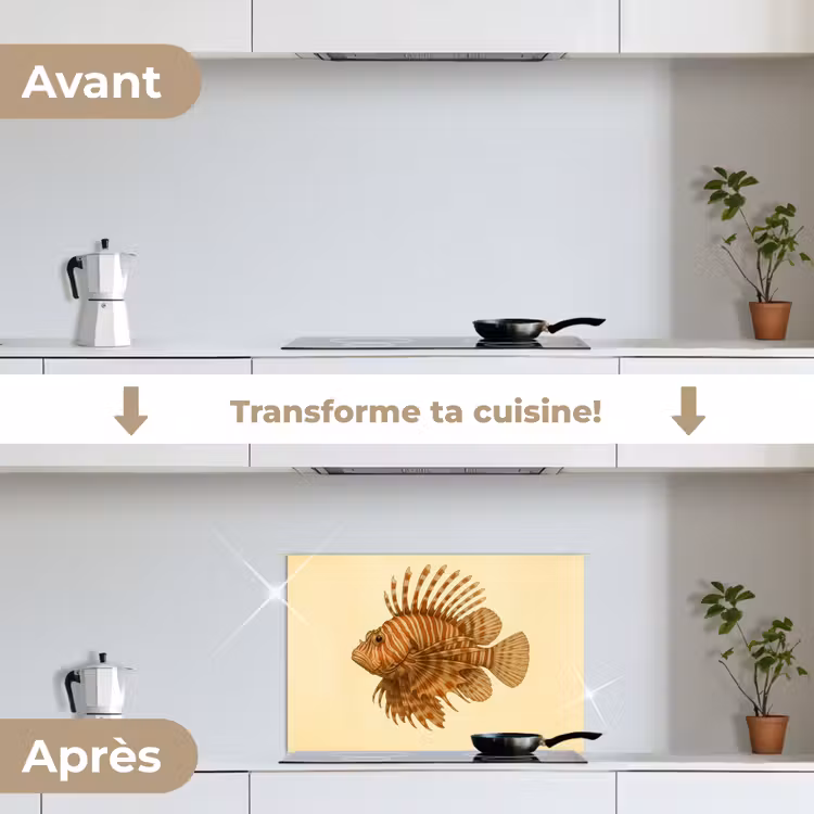 Fond de hotte - Rayures - Poisson - Rond - Épines — 7