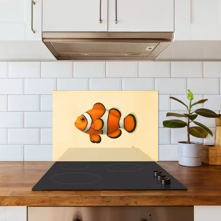 Fond de hotte - Poisson - Orange - Rayures — 3
