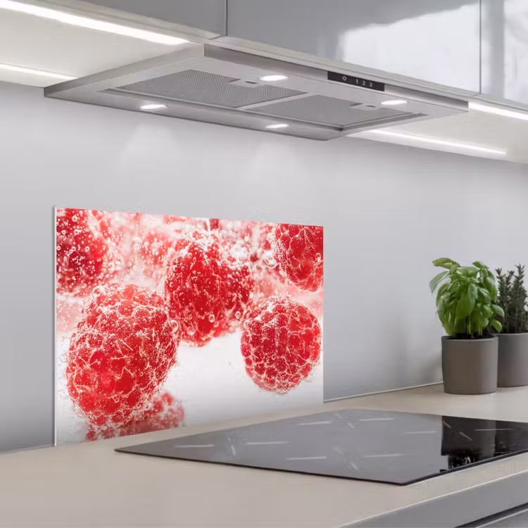 Fond de hotte - Fruits - Eau - Bulles - Rouge — 1