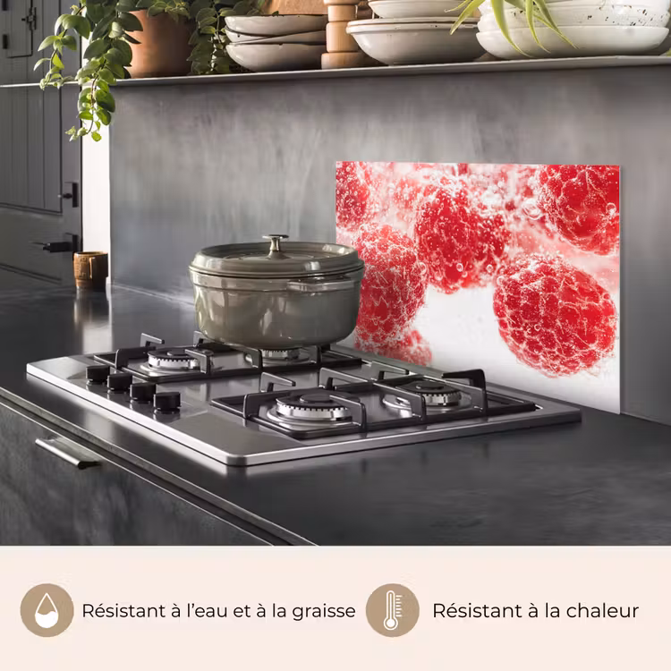 Fond de hotte - Fruits - Eau - Bulles - Rouge — 2