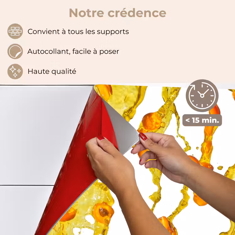 Fond de hotte - Orange - Jaune - Splash - Fruit — 4