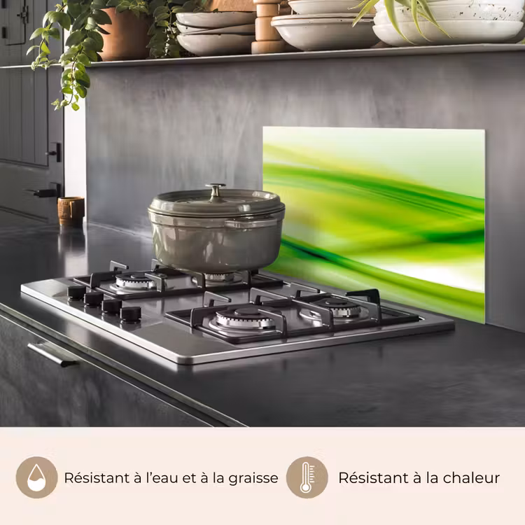 Fond de hotte - Vagues - Abstrait - Vert — 2