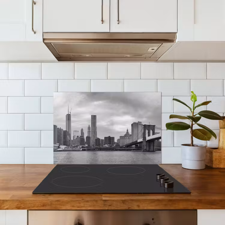 Fond de hotte - Skyline - Pont - Bâtiments - Incolore — 3