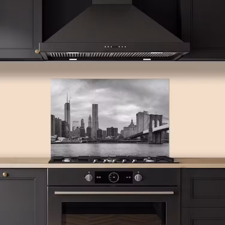 Fond de hotte - Skyline - Pont - Bâtiments - Incolore — 5