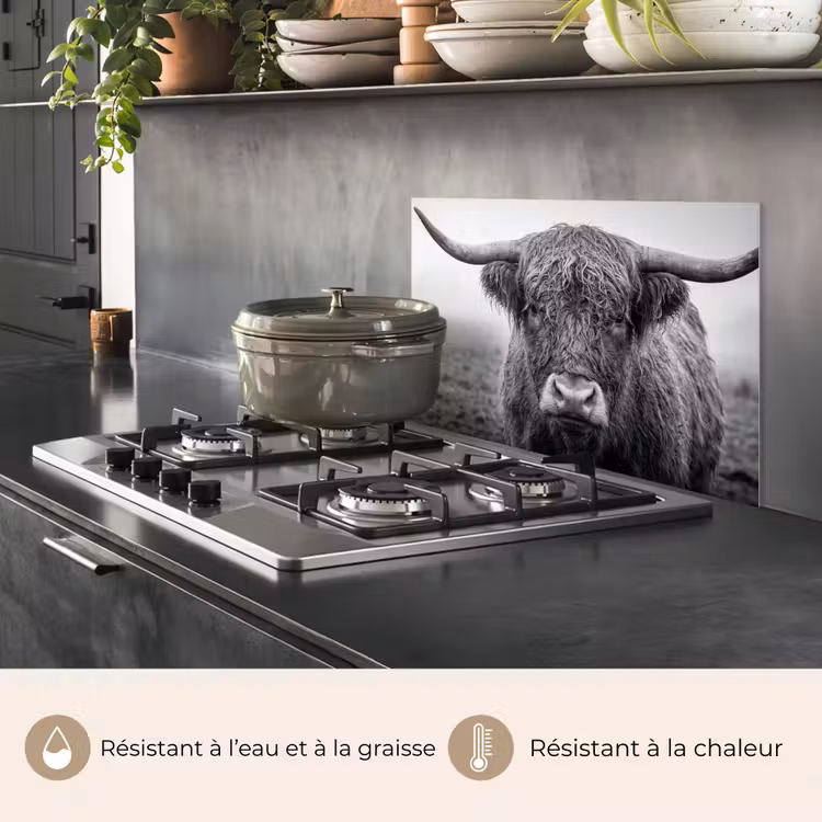 Fond de hotte - Highlander écossais - Noir - Blanc - Herbe — 2