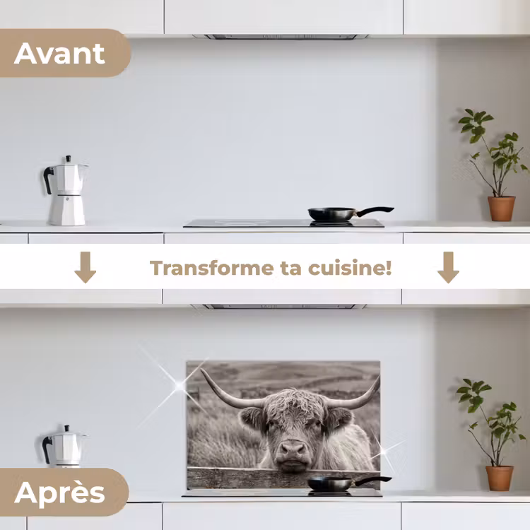 Fond de hotte - Highlander écossais - Noir - Blanc - Bois — 7