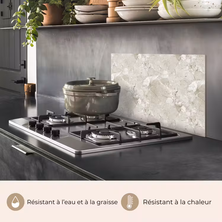 Fond de hotte - Marbre - Gris - Veines — 2