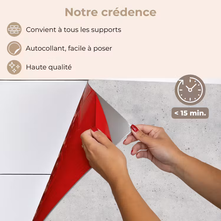 Fond de hotte - Gris - Béton - Neutre — 4