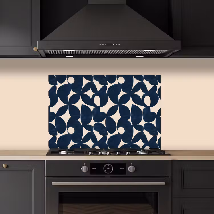 Fond de hotte - Moderne - Géométrique - Bleu — 5
