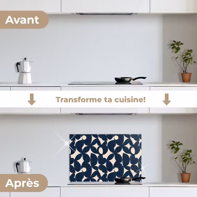 Fond de hotte - Moderne - Géométrique - Bleu — 7