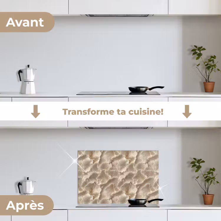 Fond de hotte - Textures en éventail - Beige - Texture en fibres — 7
