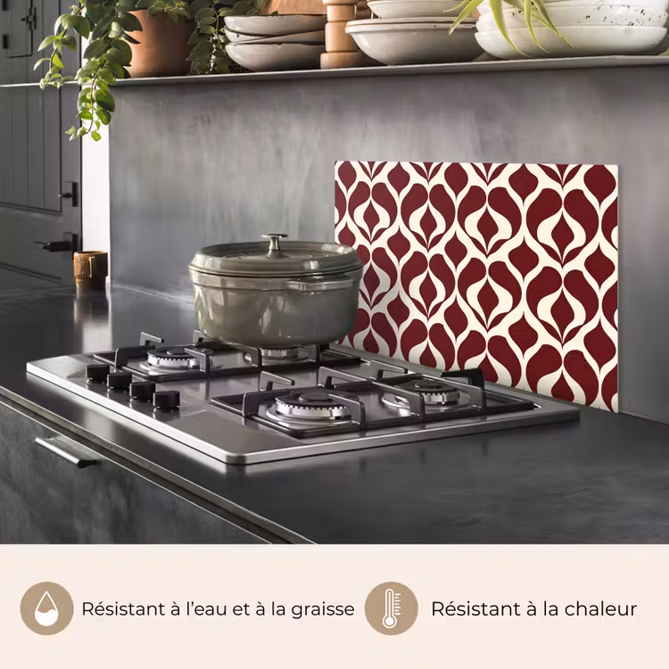 Fond de hotte - Rouge - Drop pattern - Graphic — 2