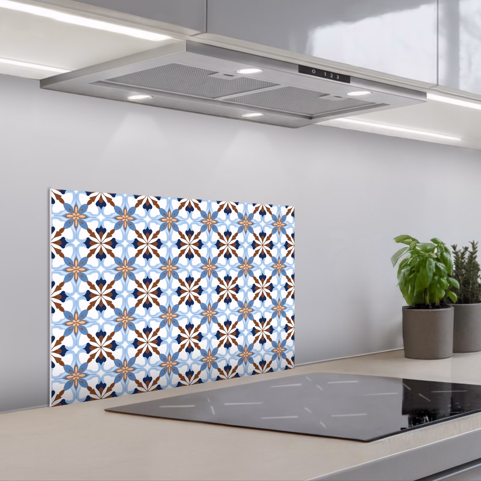 Fond de hotte - Ornement - Carreau - Coloré — 1