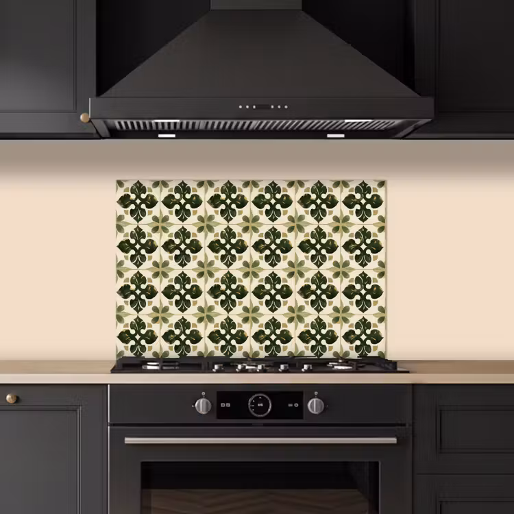 Fond de hotte - Motif - Carrelage - Vert — 5