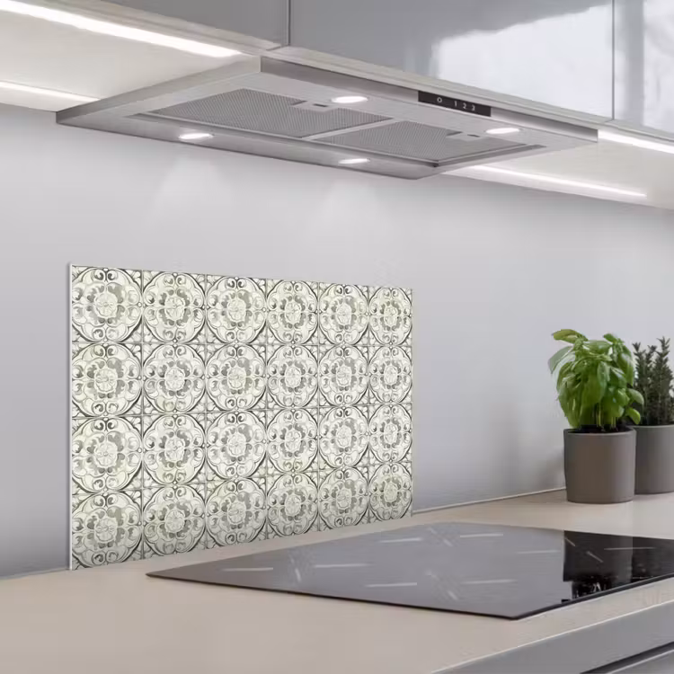 Fond de hotte - Ornement curly - Tile - Green — 1