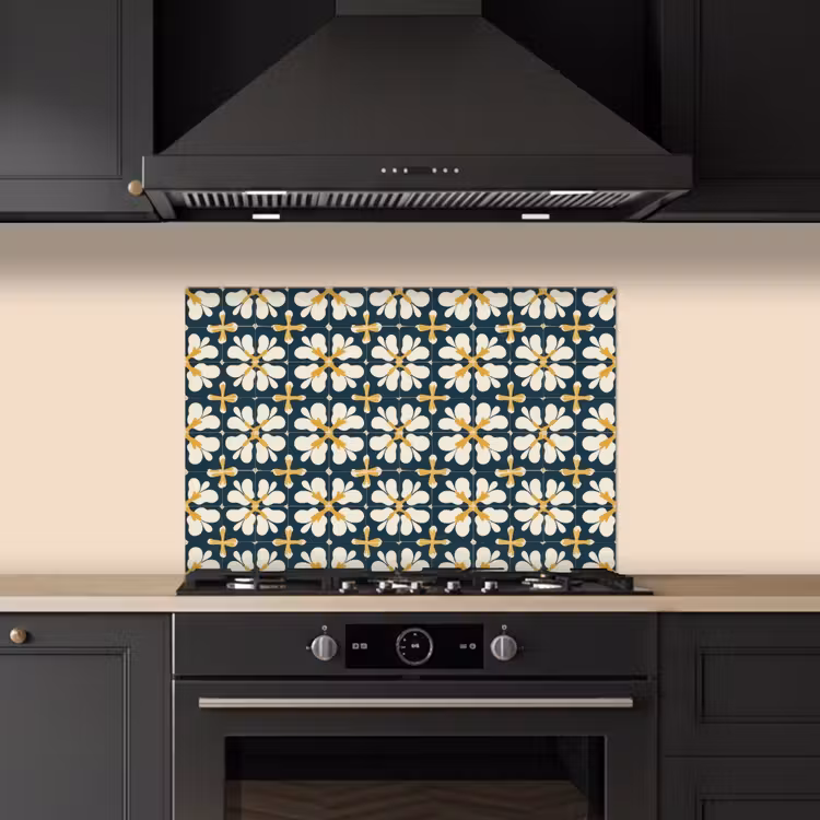 Fond de hotte - Motif - Carrelage - Jaune ocre — 5
