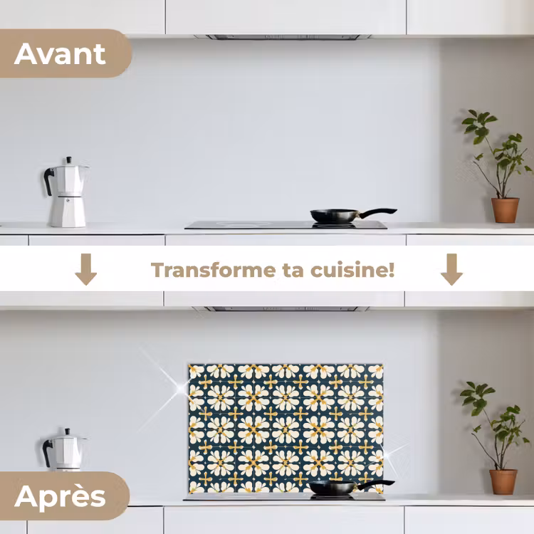 Fond de hotte - Motif - Carrelage - Jaune ocre — 7