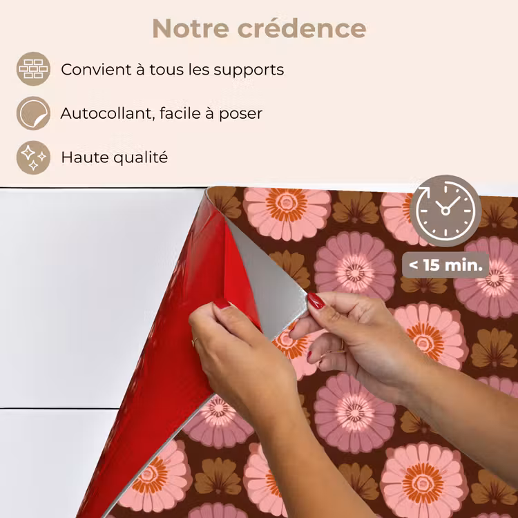 Fond de hotte - Retro - Daisy - Pink — 4