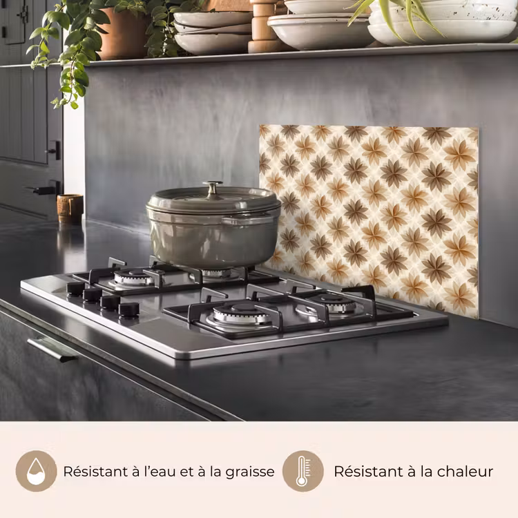 Fond de hotte - Géographique - Motif - Marron — 2