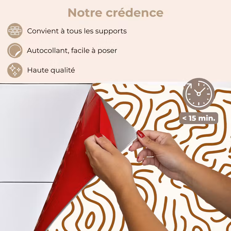 Fond de hotte - Minimaliste - Motif - Terracotta — 4