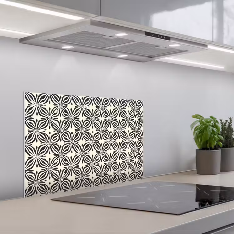 Fond de hotte - Graphique - Motif - Noir — 1