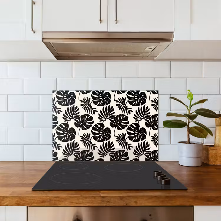 Fond de hotte - Modern - Monstera - Noir — 3