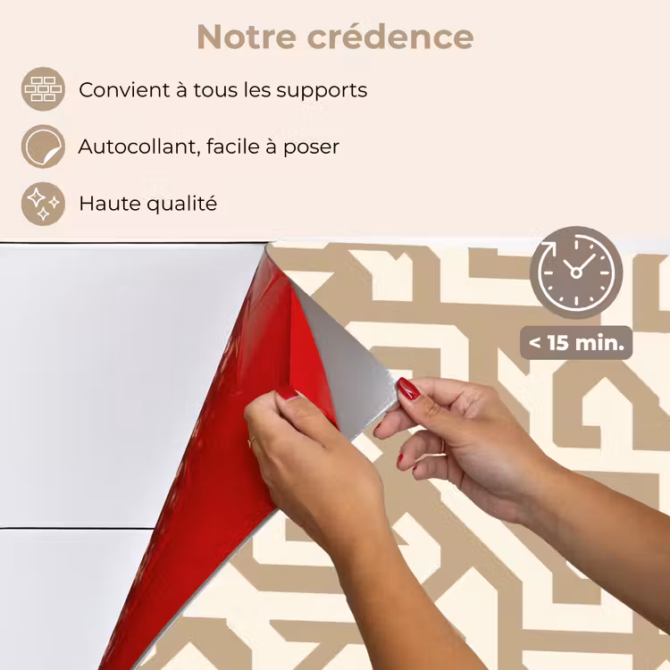 Fond de hotte - Moderne - Abstrait - Beige — 4