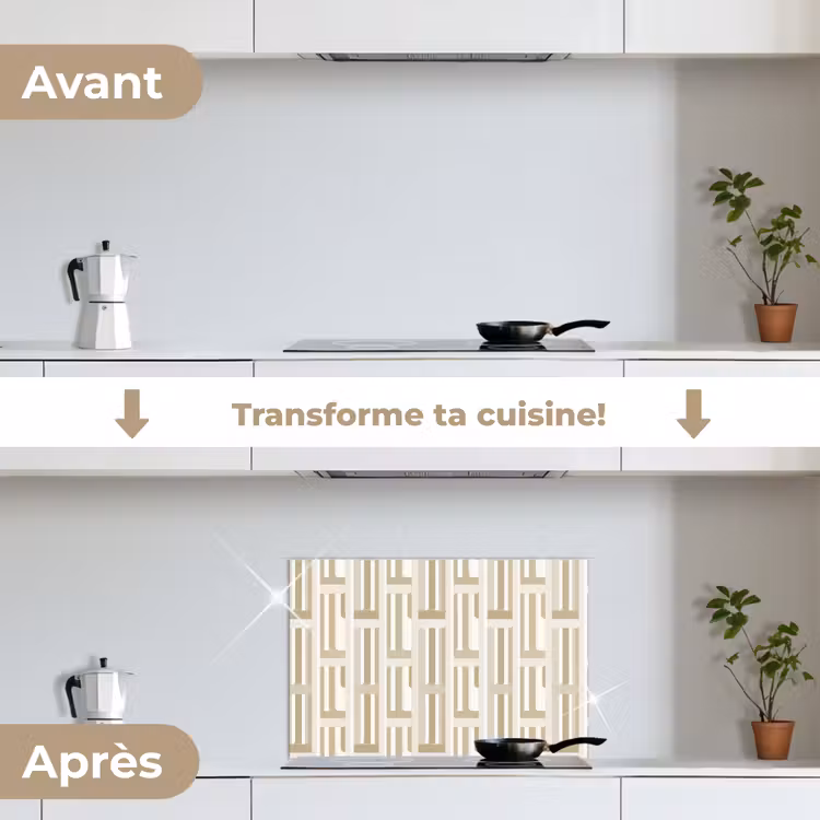 Fond de hotte - Moderne - Géométrique - Beige — 7