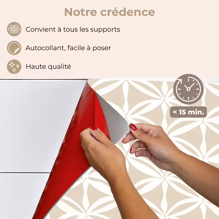 Fond de hotte - Motif - Moderne - Beige — 4
