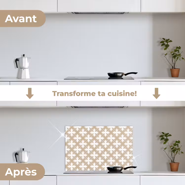 Fond de hotte - Motif - Symétrique - Beige — 7