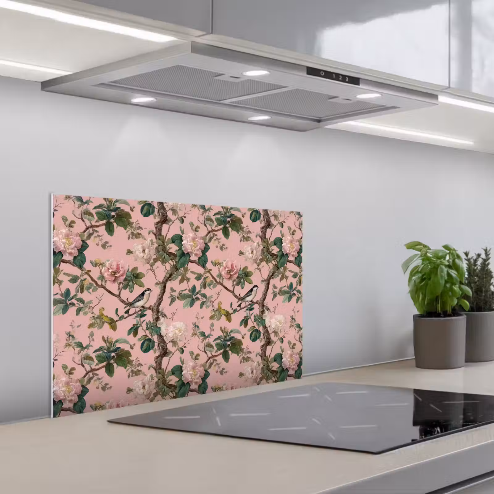 Fond de hotte - Pivoines - Botanique - Oiseau — 1