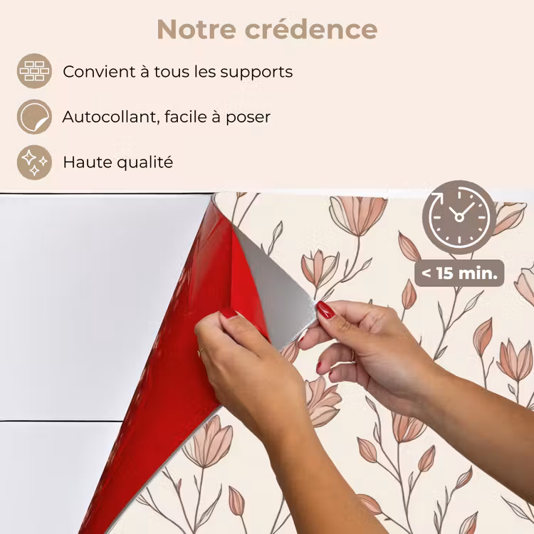 Fond de hotte - Motif - Classique - Rose — 4